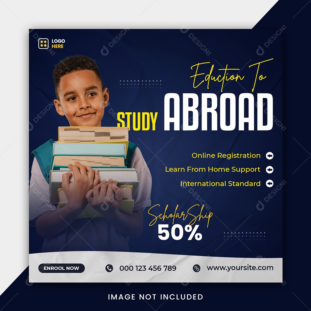 Volta às Aulas Social Media PSD Editável