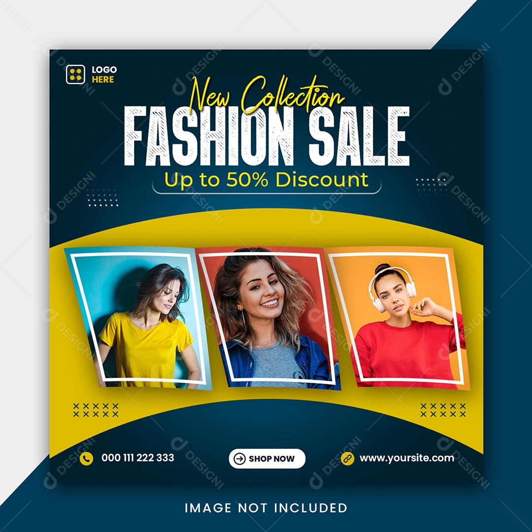 Nova Coleção de Moda Loja de Roupas Social Media PSD Editável