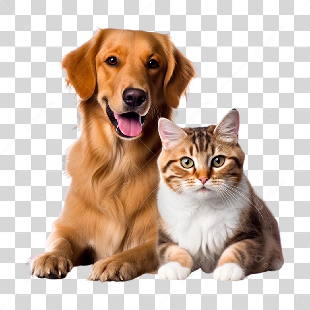 Cachorro e Gato Animais de Estimação PNG Transparente