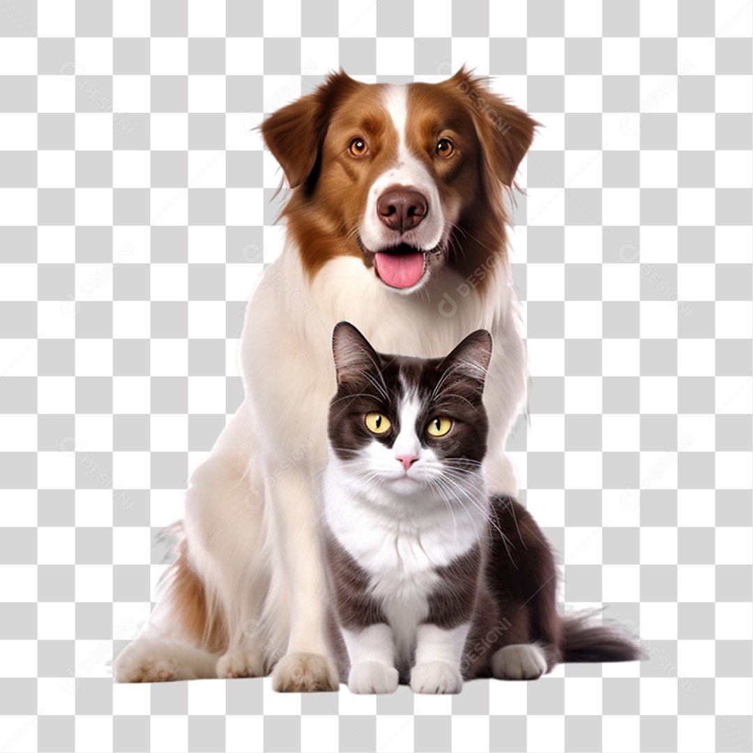 Cachorro e Gato Animais de Estimação PNG Transparente