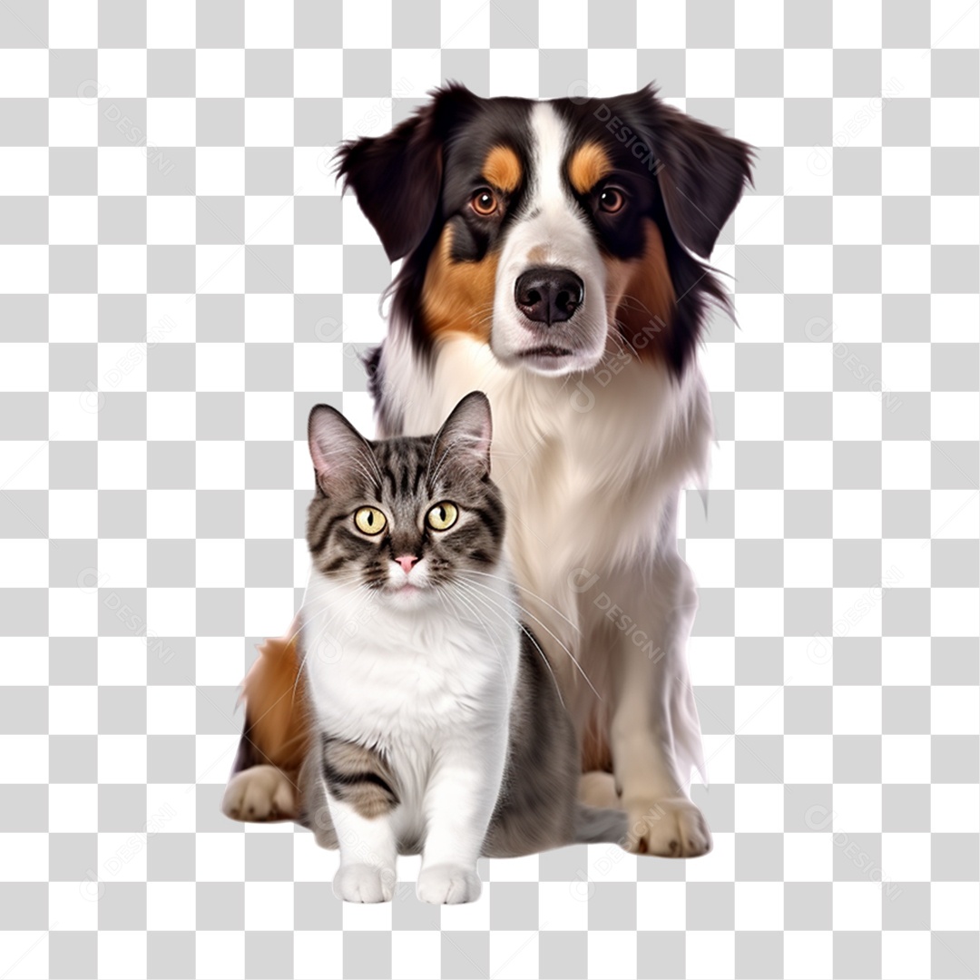 Cachorro e Gato Animais de Estimação PNG Transparente
