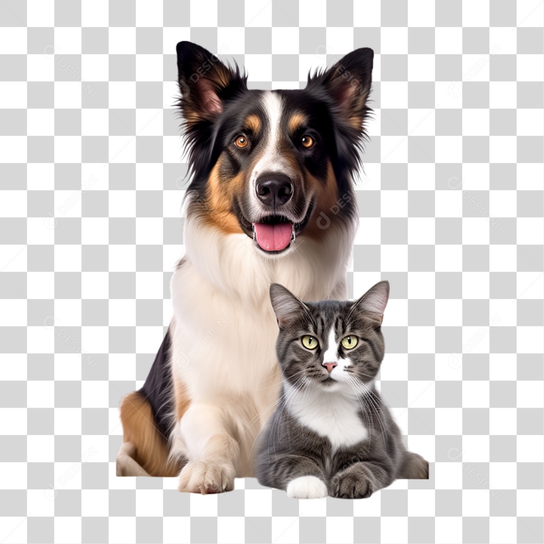Cachorro e Gato Animais de Estimação PNG Transparente
