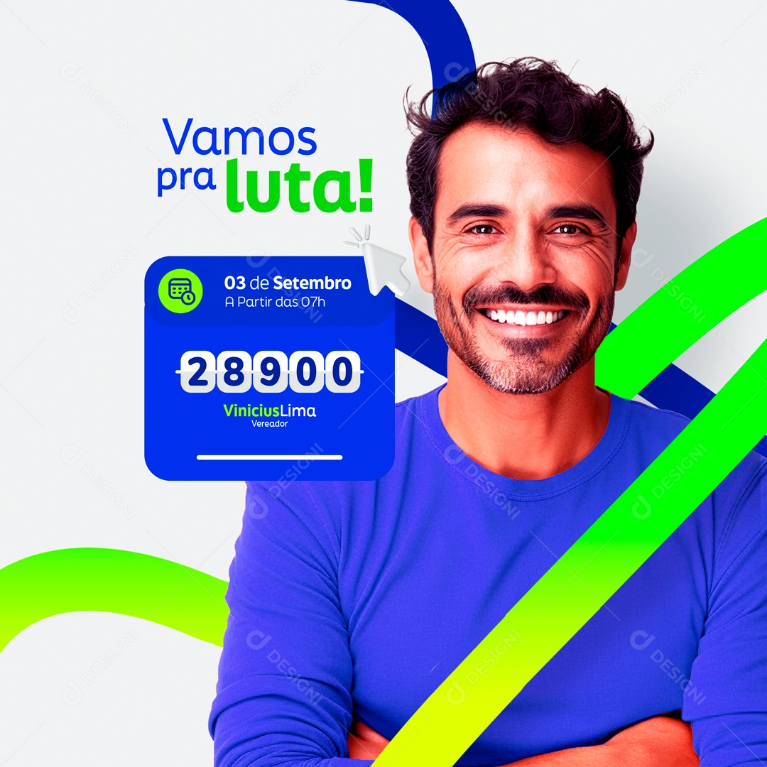 Vamos pra Luta 03 de Setembro a Partir das 07 H Social Media PSD Editável