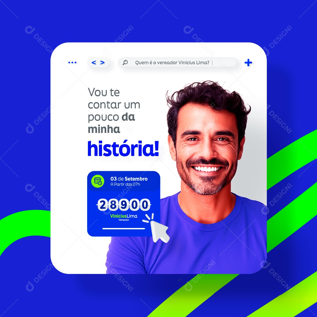 Vou te Conta um Pouco da Minha História Social Media PSD Editável