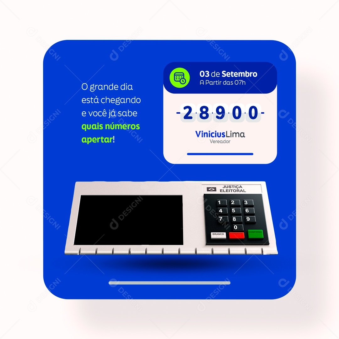 O Grande Dia está Chegando e Você já Sabe quais Números Apertar Social Media PSD Editável