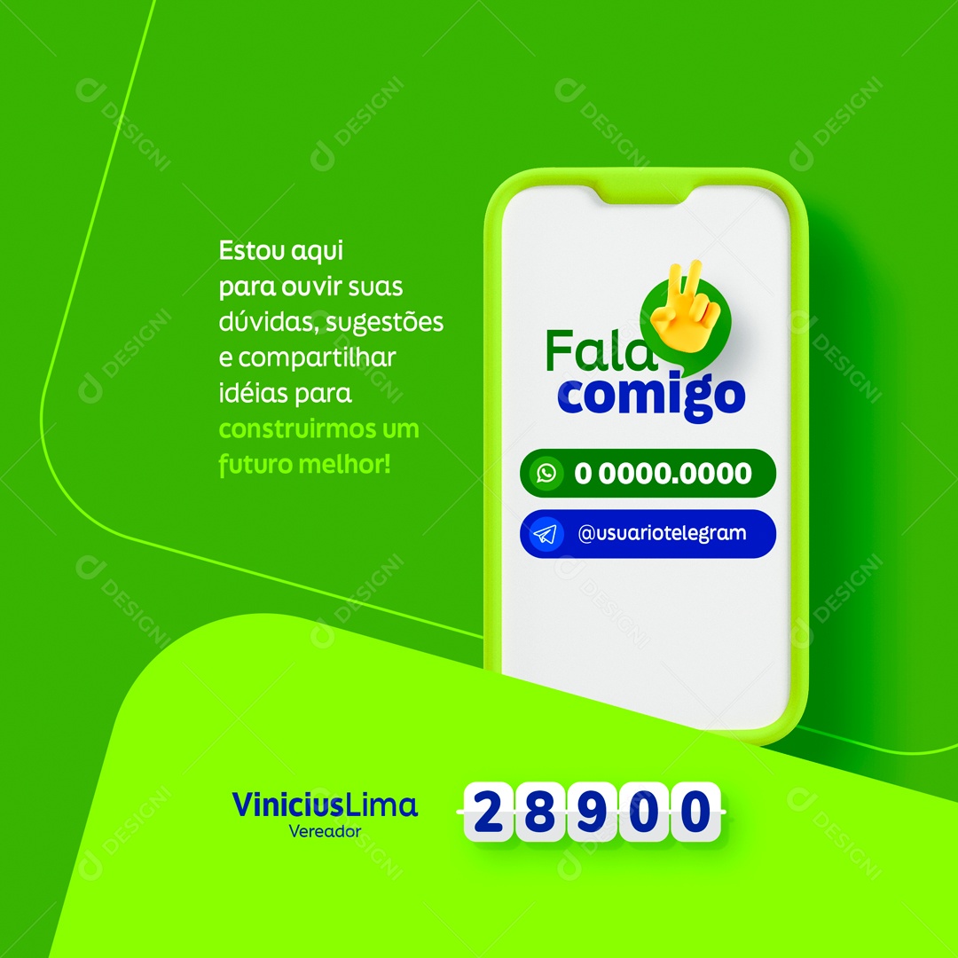 Estou Aqui para Ouvir suas Dúvidas Sugestões e Compartilhar Ideias Social Media PSD Editável