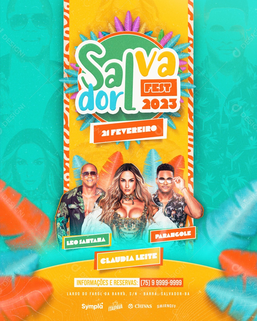 Social Media Flyer Salvador Fest PSD Editável