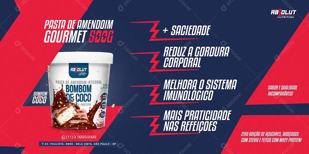 Post Social Media Feed Carrossel Pasta de Amendoim Absolut