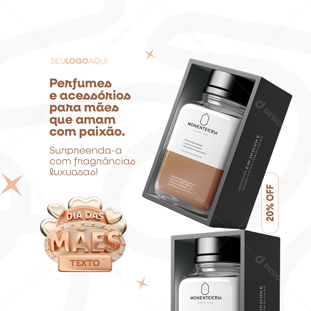 Dia das Mães Perfumes e Acessórios Social Media PSD Editável