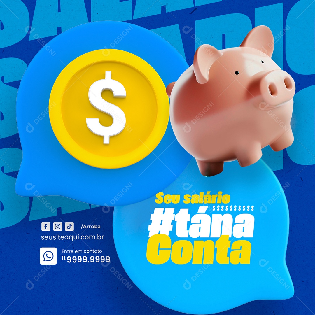 Prefeitura Pagamentos Seu Salário Tá na Conta Social Media PSD Editável