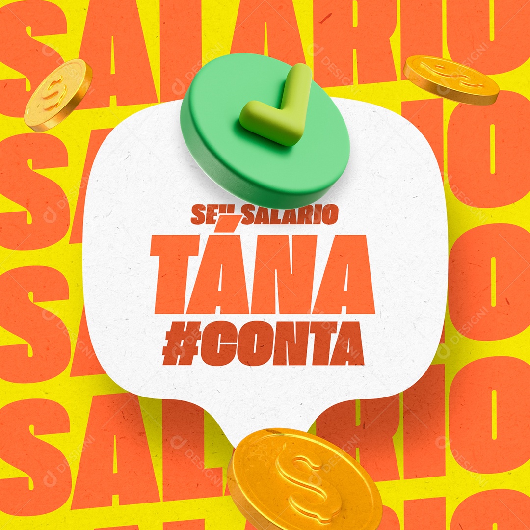 Prefeitura Pagamentos Seu Salário Tá na Conta Social Media PSD Editável