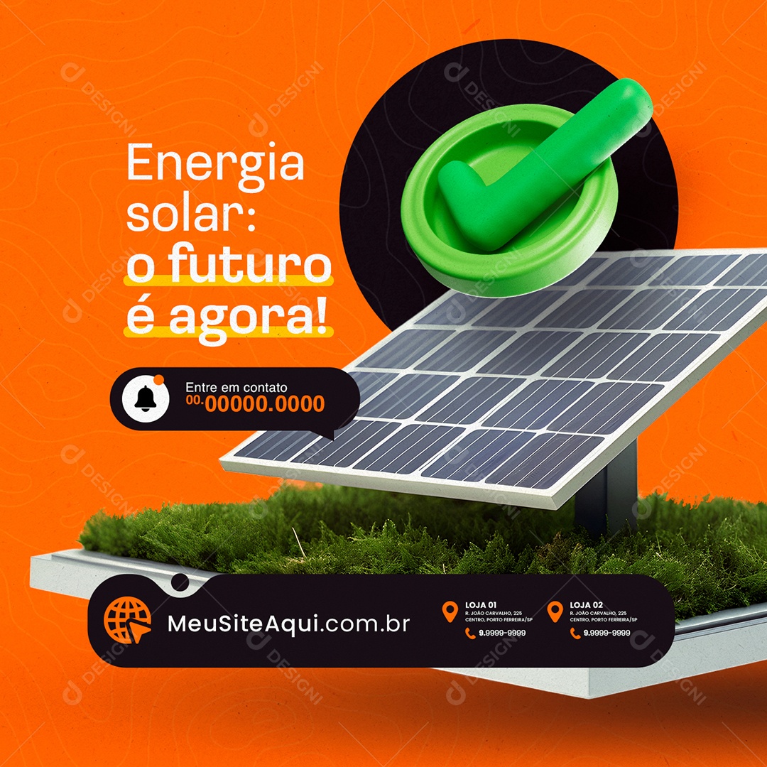 Energia Solar O Futuro é Agora Social Media PSD Editável