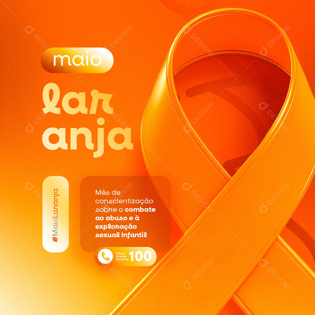 Mês de Conscientização Sobre o Combate ao Abuso e à Exploração Sexual Infantil Social Media PSD Editável