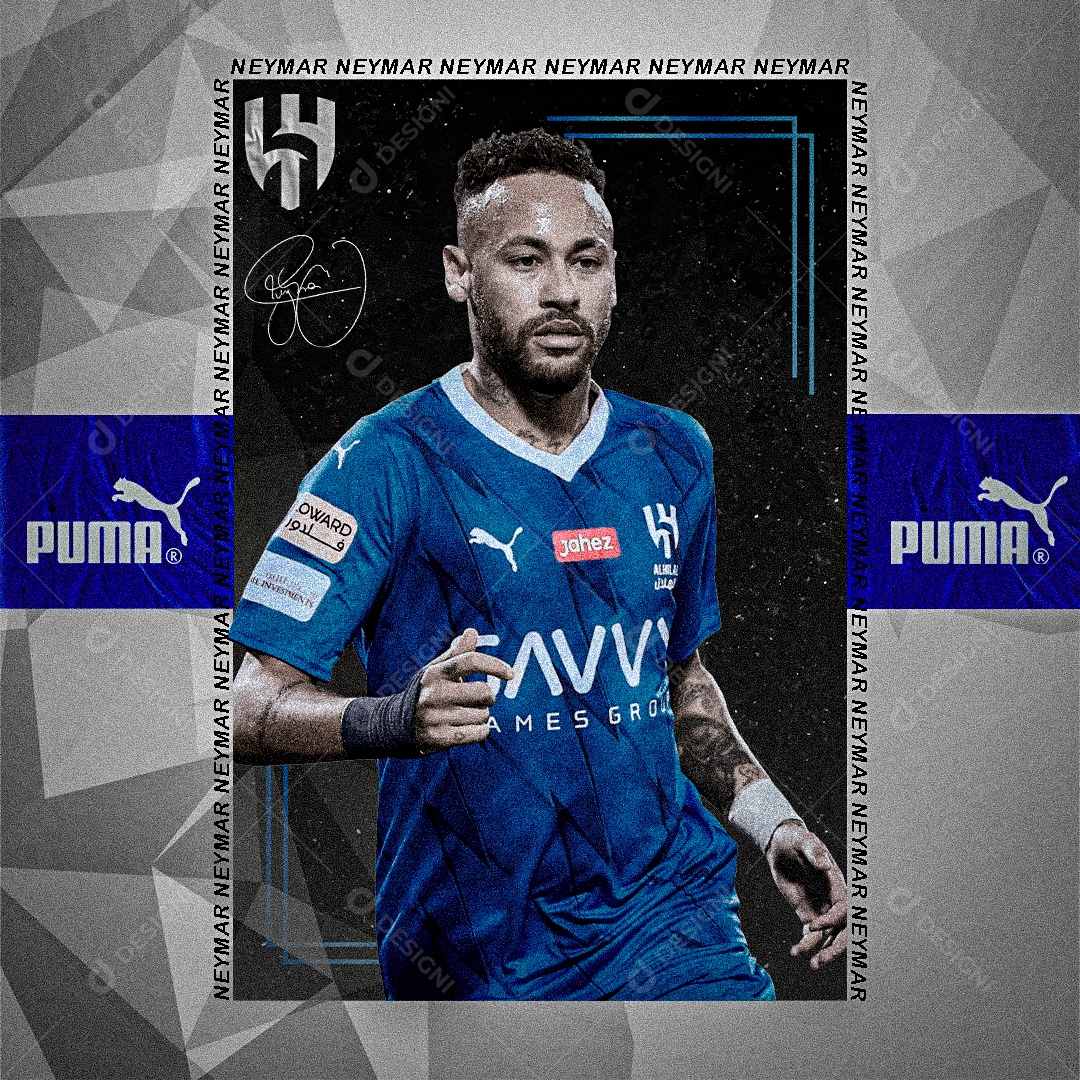 Social Media Jogador de Futebol Neymar Jr PSD Editável