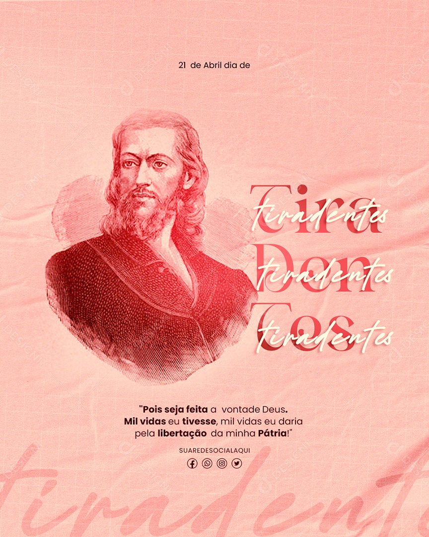 Dia de Tiradentes 21 de Abril Social Media PSD Editável