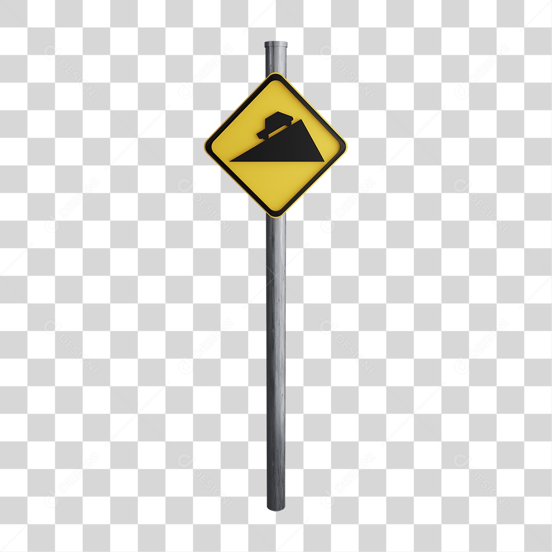 Placa de Ladeira Inclinada PNG Transparente
