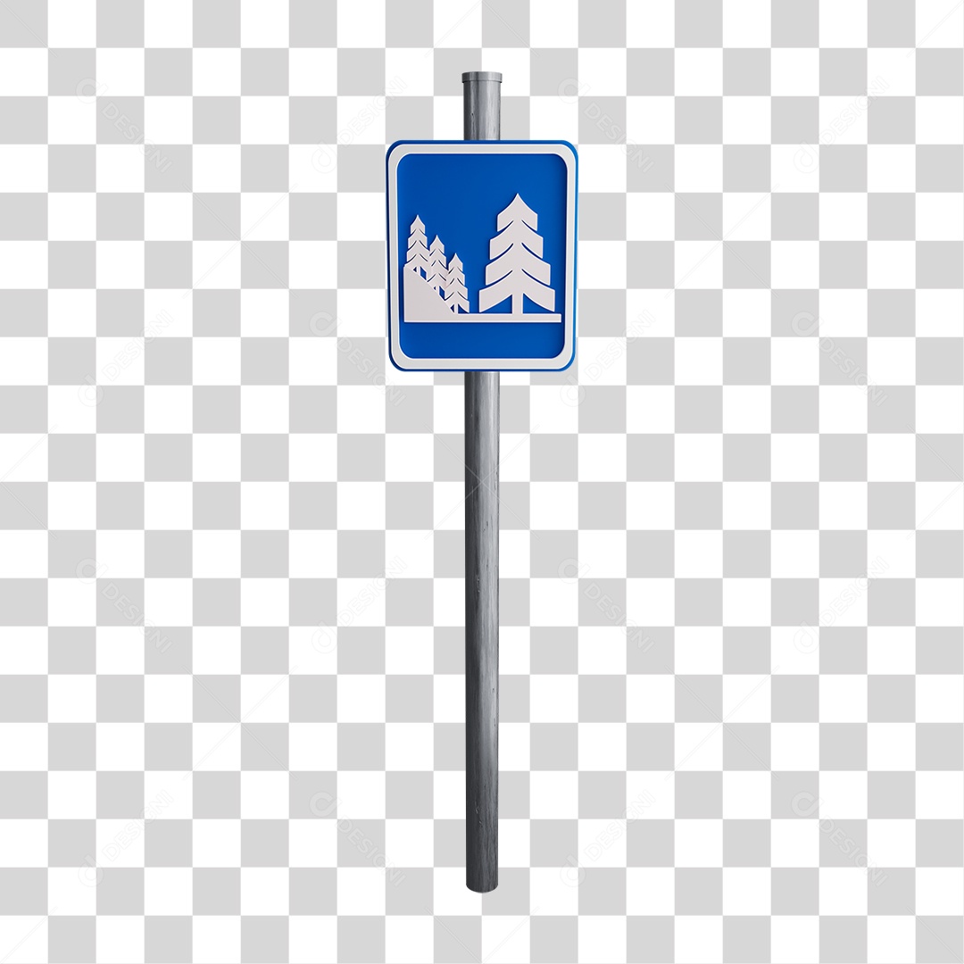 Placa Sinal de Parque Nacional na Estrada PNG Transparente