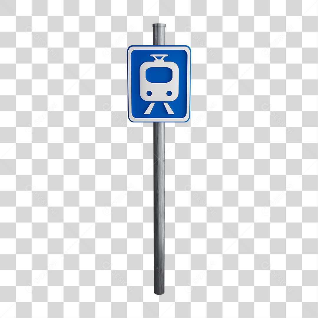 Placa de Ponto do Trem PNG Transparente