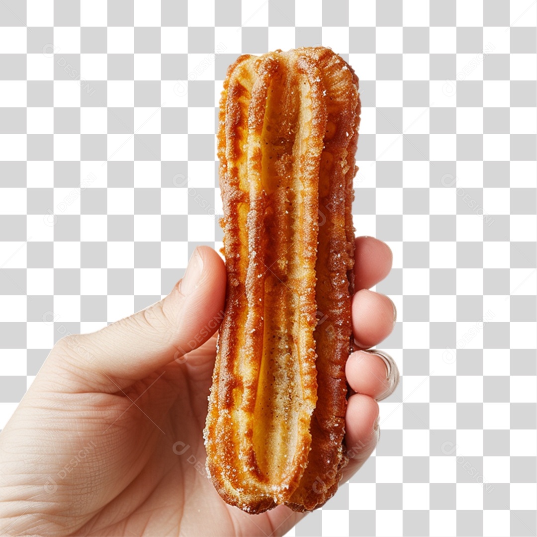 Mão Segurando Churros PNG Transparente