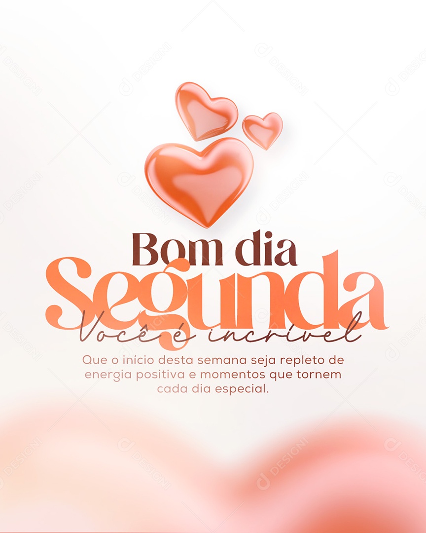 Social Media Bom dia Segunda Frase Motivacional PSD Editável