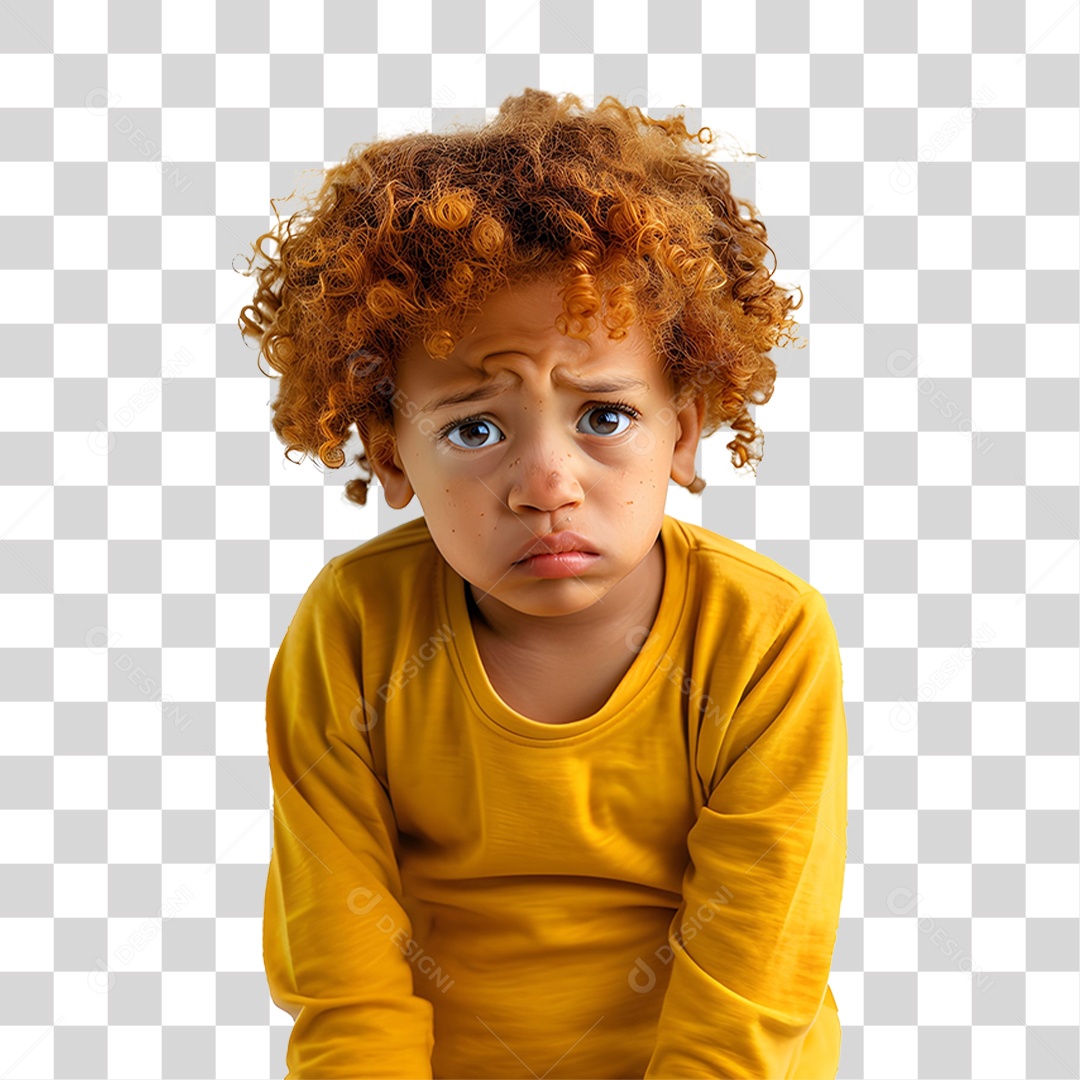 Criança Vestida com Roupa Laranja PNG Transparente