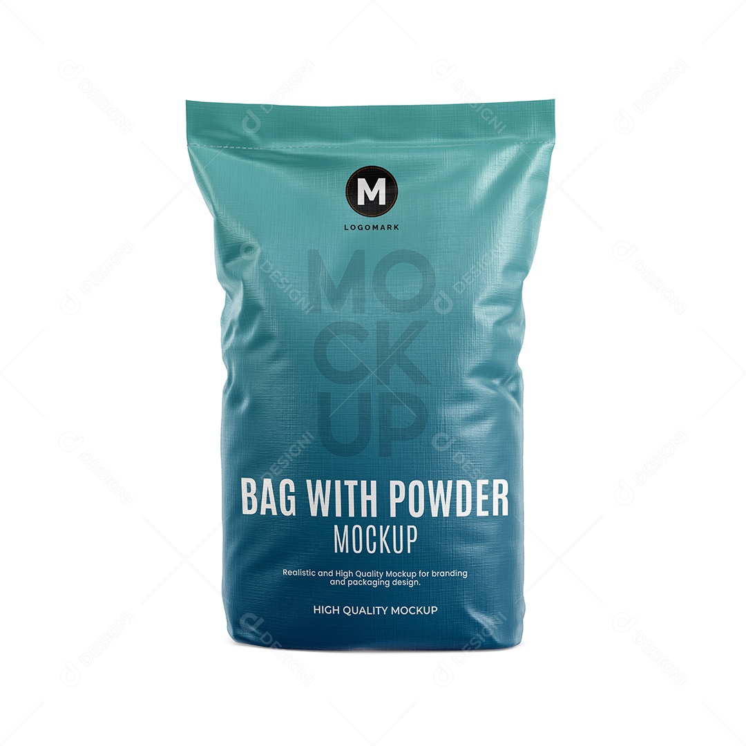 Embalagem de Pó PSD Editável Mockup