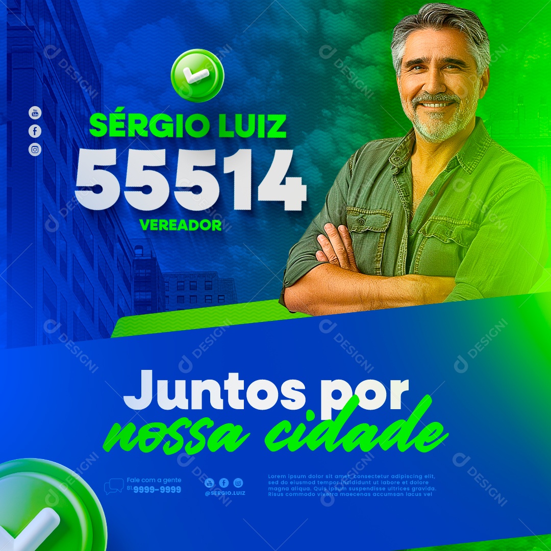 Juntos por nossa Cidade Social Media PSD Editável