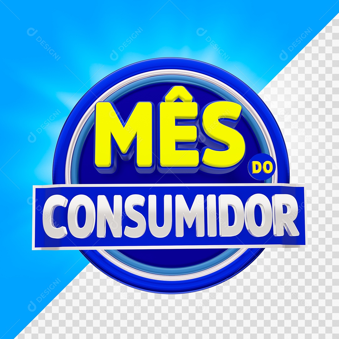 Selo 3D Varejo Mês do Consumidor  PSD