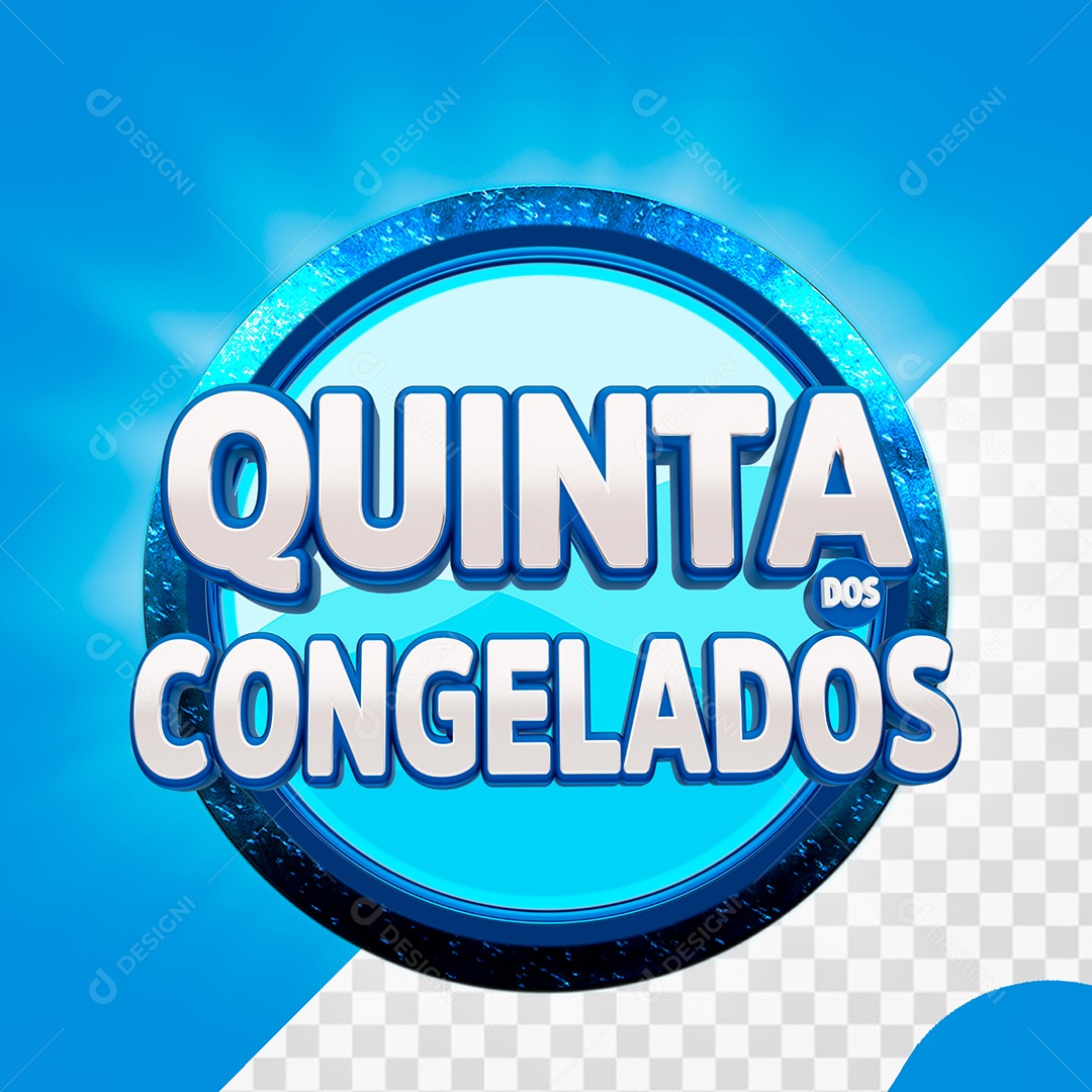 Selo 3D Varejo Quinta dos Congelados PSD