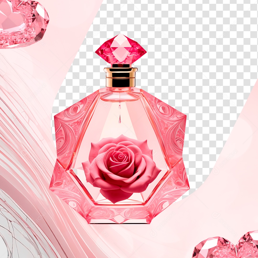 Perfume de Cristal Elemento 3D para Composição PSD