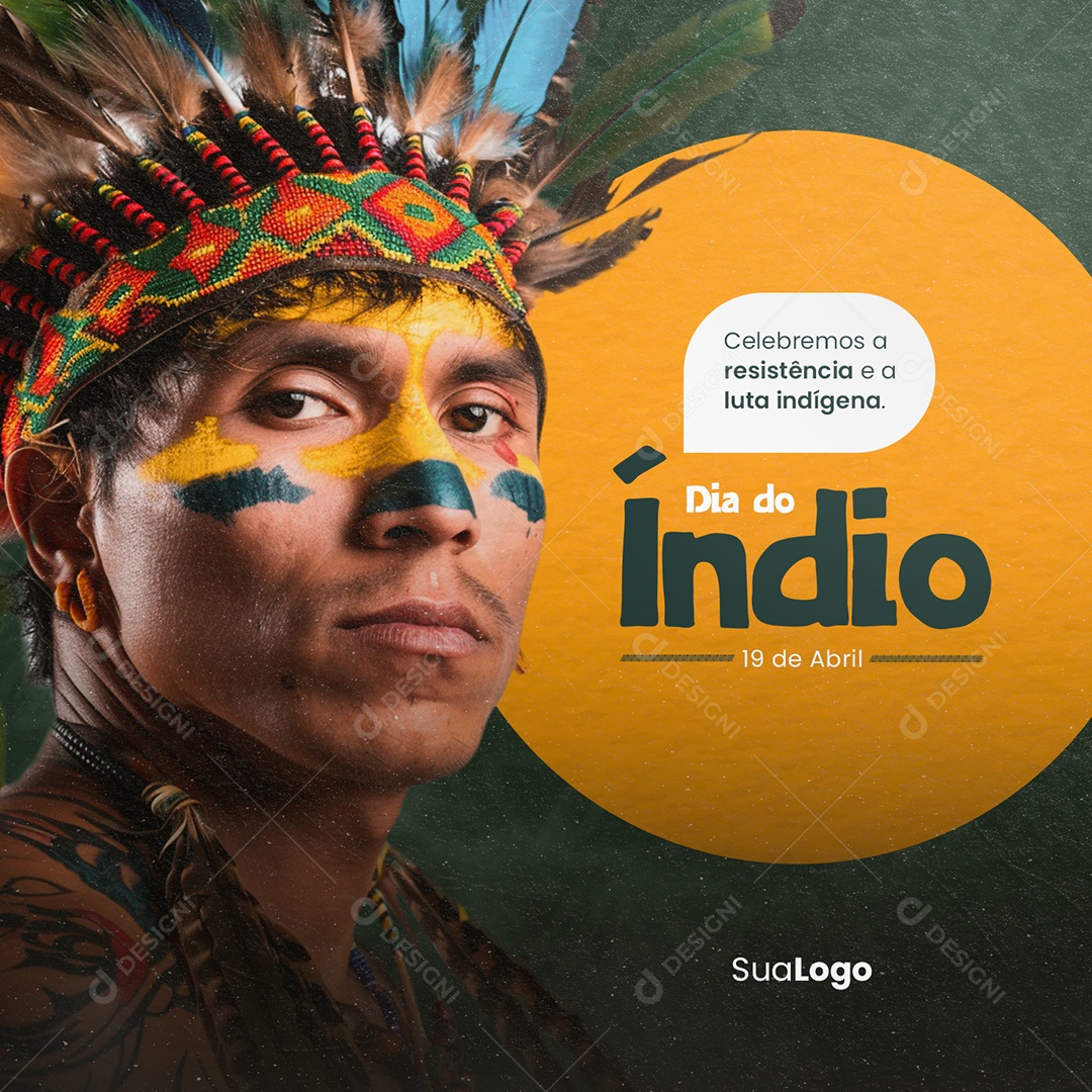 Social Media Dia do Índio 19 de Abril Celebremos a Resistência PSD Editável