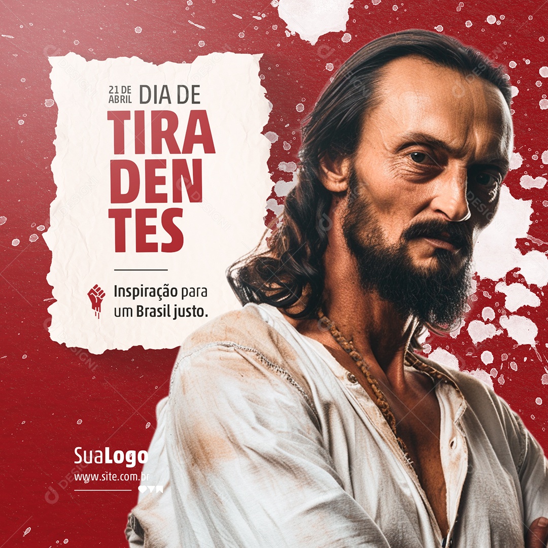 Dia de Tiradentes 21 de Abril Social Media PSD Editável