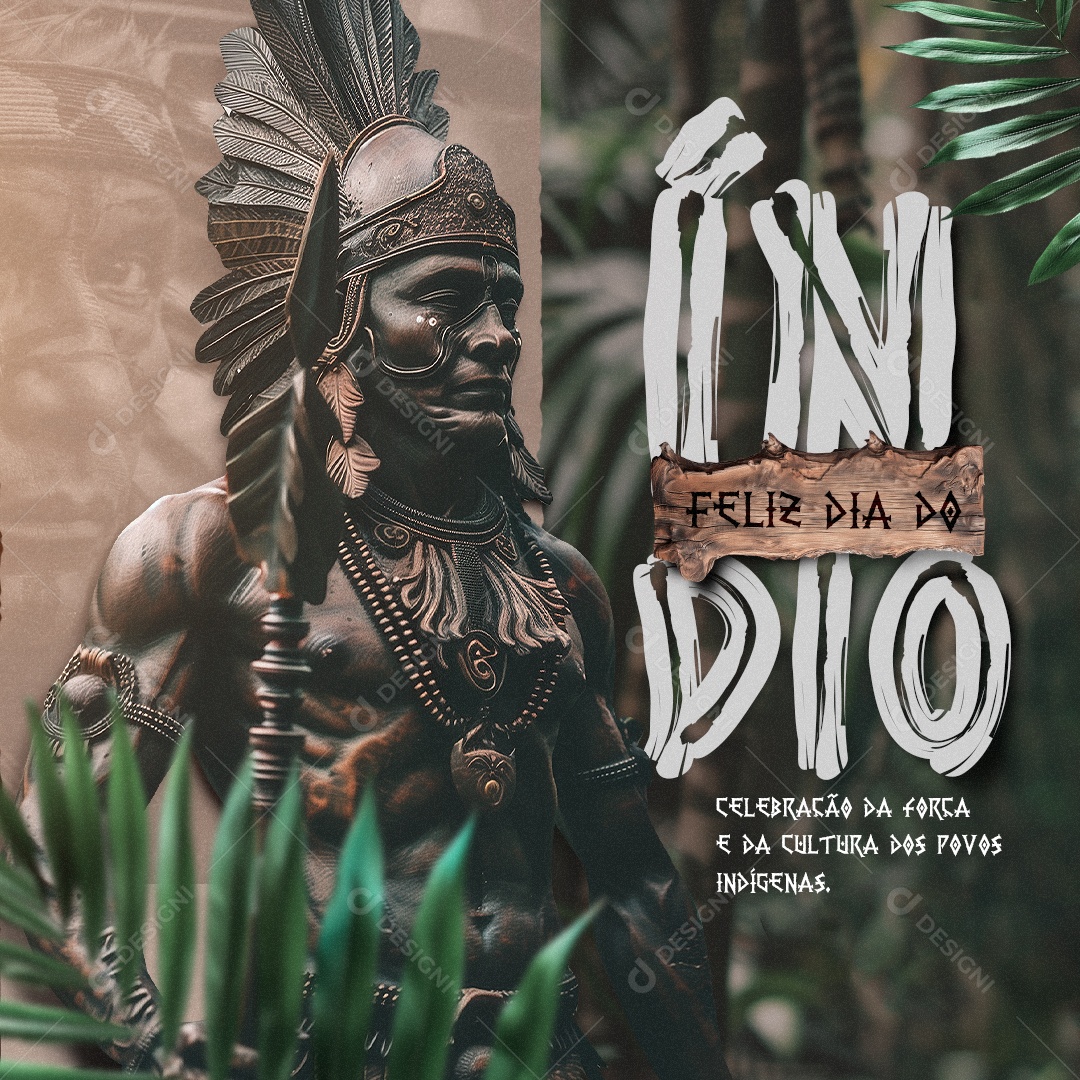 Social Media Dia do Índio 19 de Abril PSD Editável