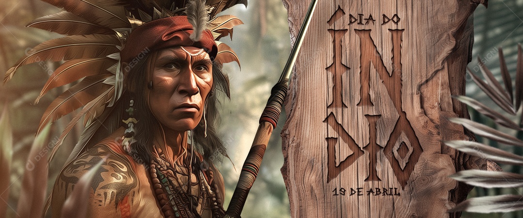 Banner Dia do Índio 19 de Abril Social Media PSD Editável