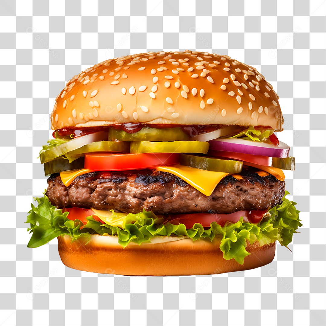 Hambúrguer PNG Transparente