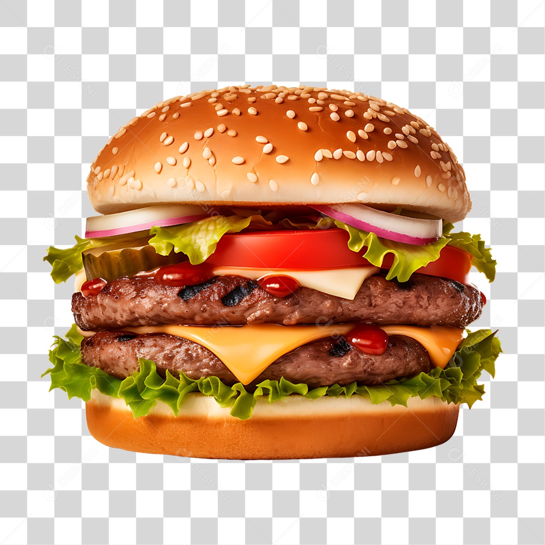 Hambúrguer PNG Transparente