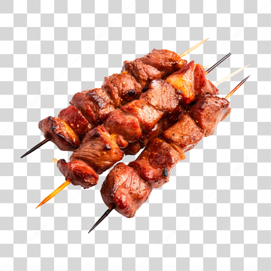 Espetinho de Carne PNG Transparente