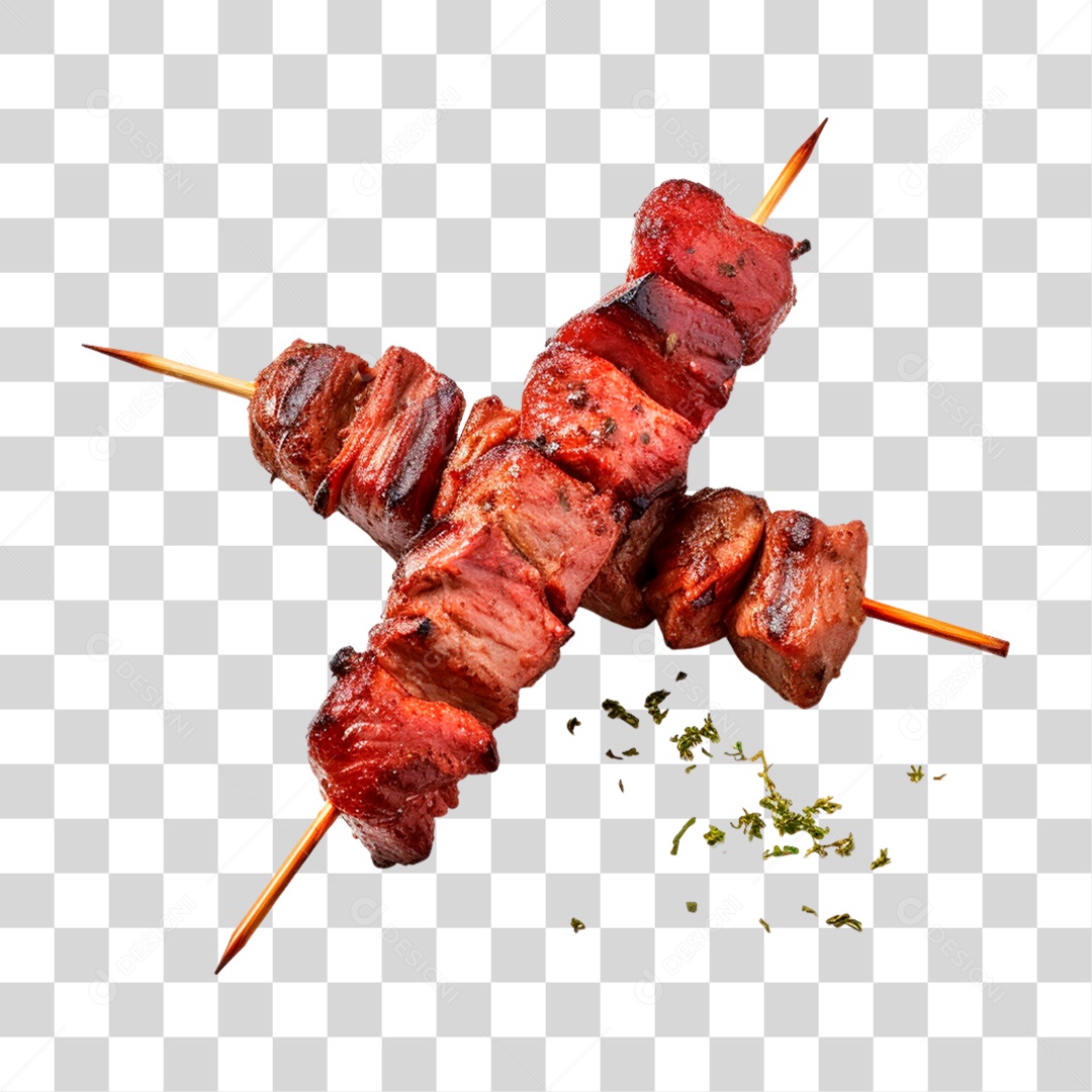 Espetinho de Carne PNG Transparente