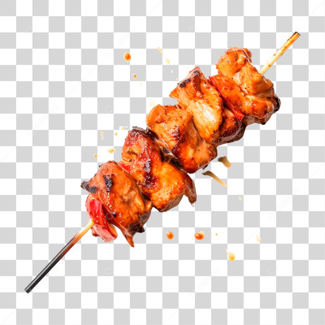 Espetinho de Frango PNG Transparente