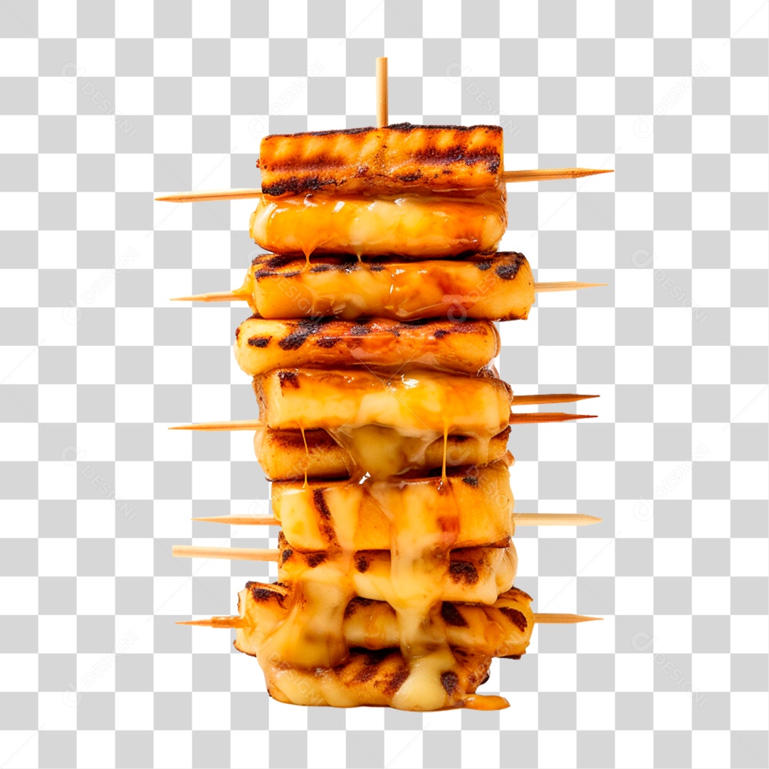 Espetinho de Queijo PNG Transparente