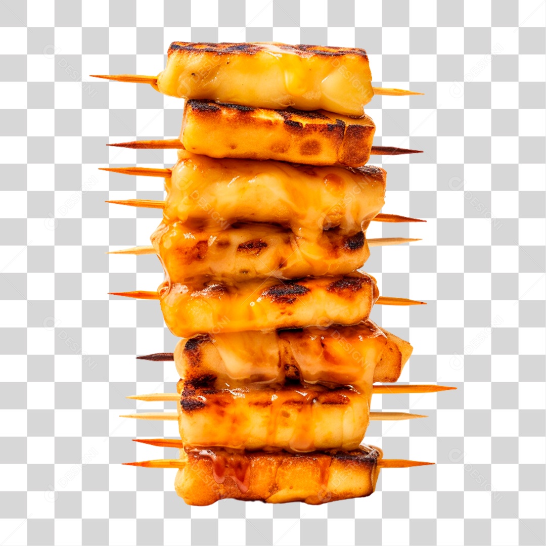 Espetinho de Queijo PNG Transparente