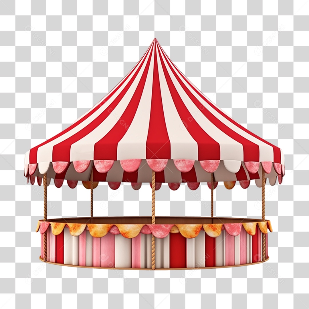 Tenda de Brinquedos em Parque de Diversão PNG Transparente