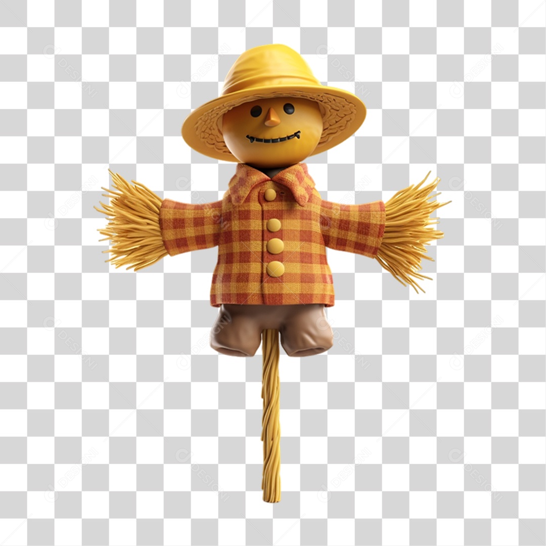 Espantalho Milharal PNG Transparente