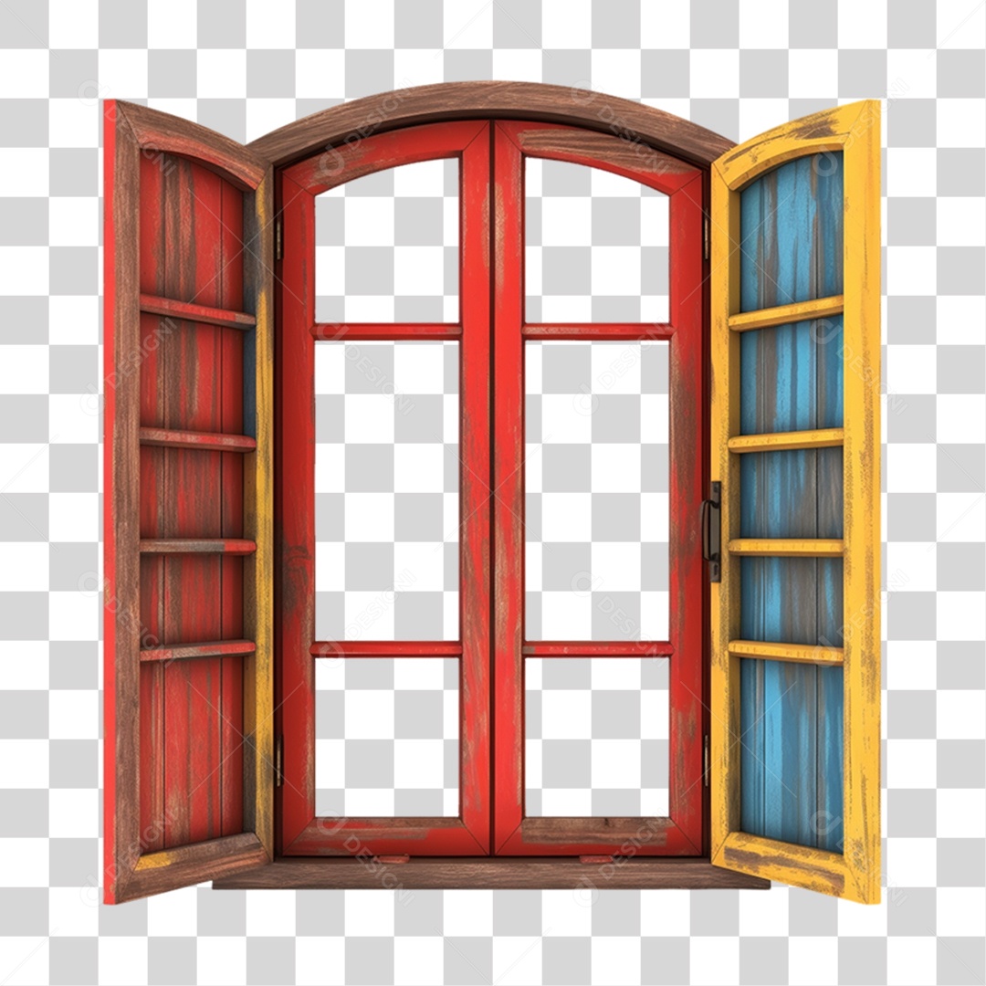 Janela Colorida PNG Transparente