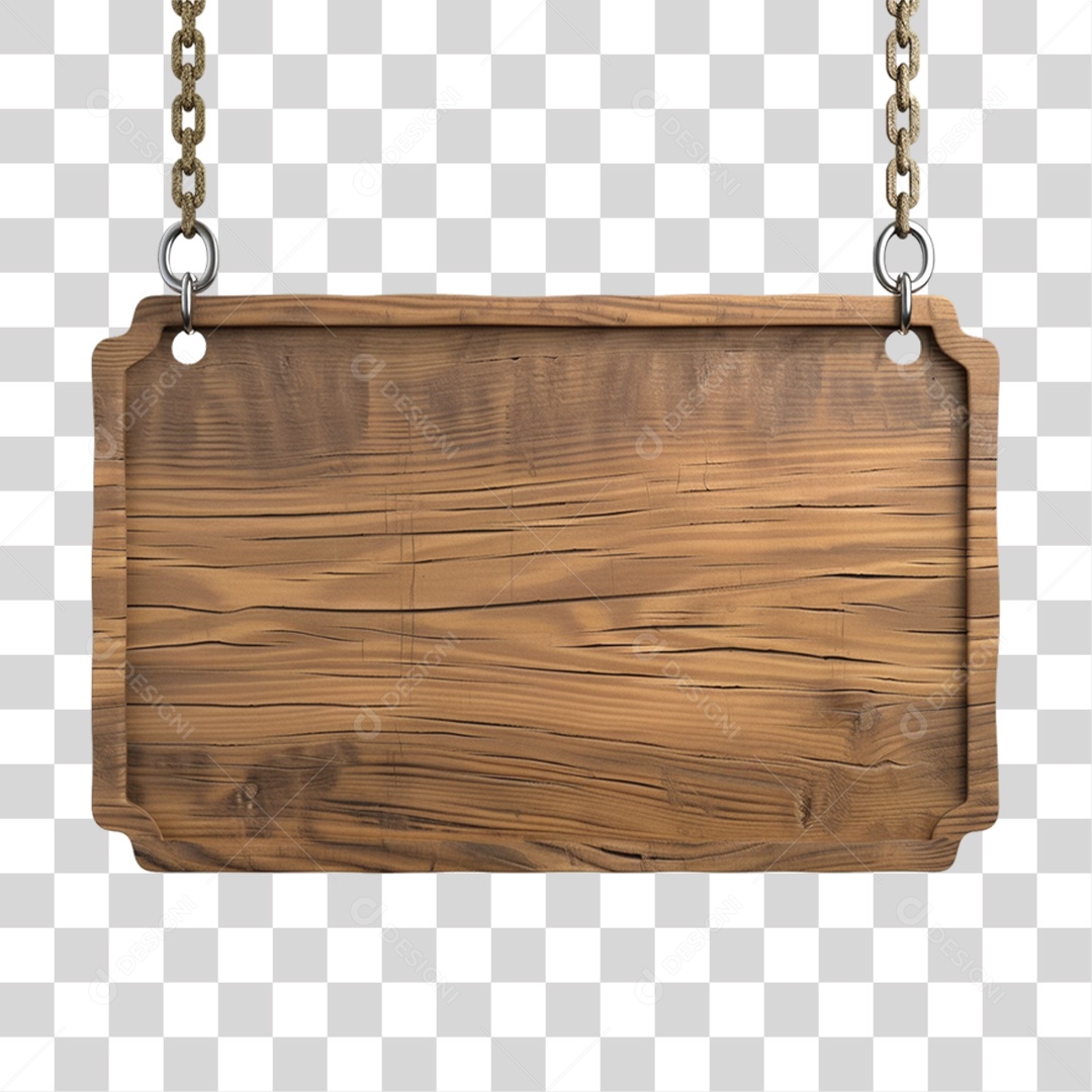 Placa de Madeira PNG Transparente