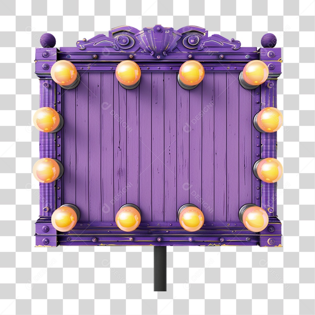 Elemento 3D Placa de Madeira Para Composição PNG Transparente