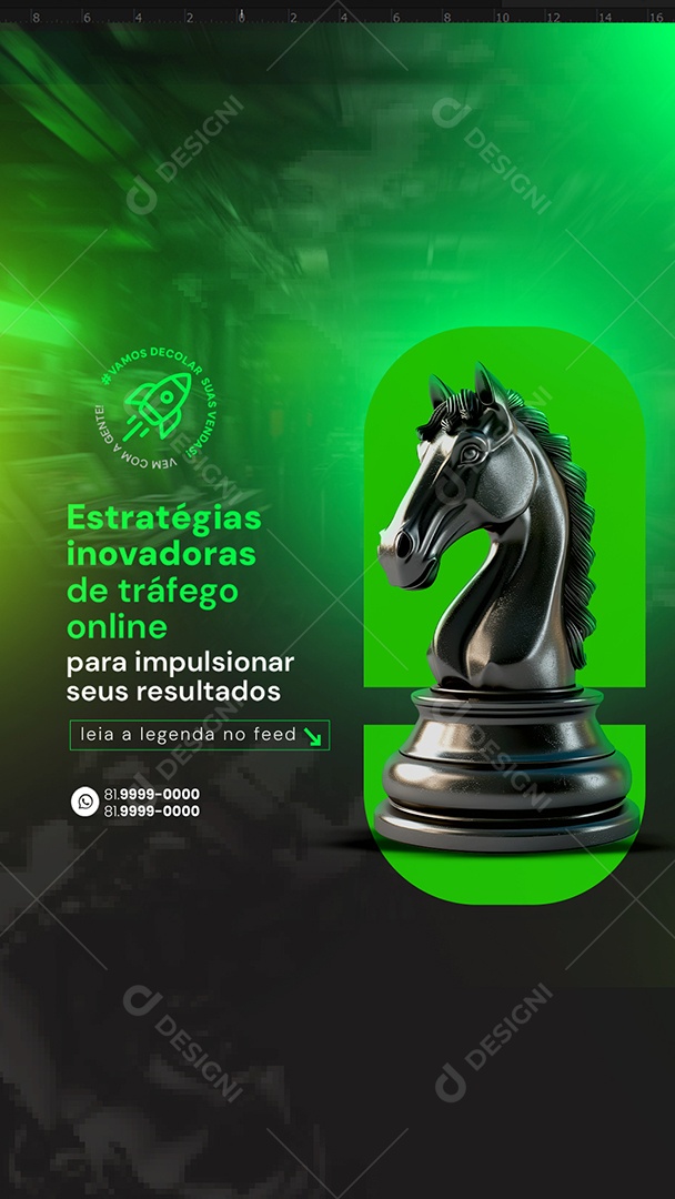 Story Estratégias Inovadoras de Tráfego Online para Impulsionar seus Resultados Social Media PSD Editável