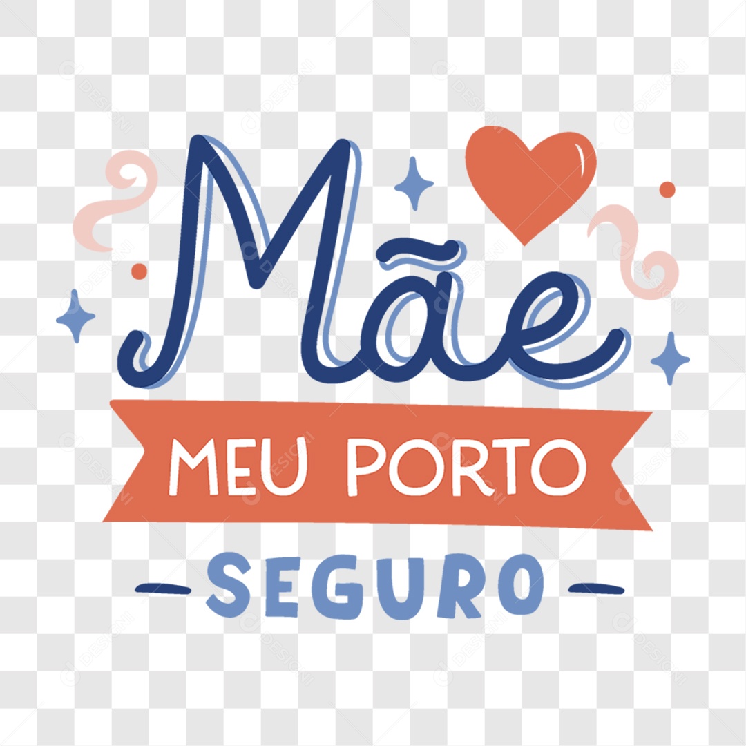 Lettering Dia das Mães PNG