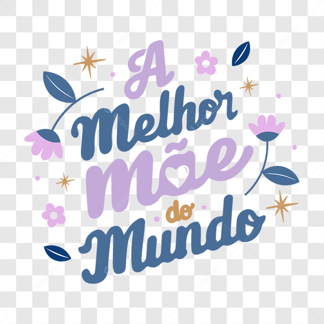 Lettering Dia das Mães PNG