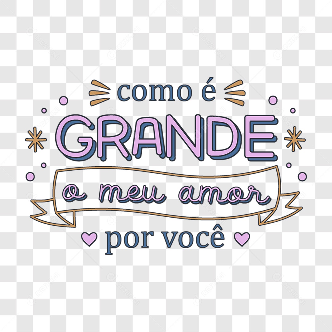 Lettering Dia das Mães PNG